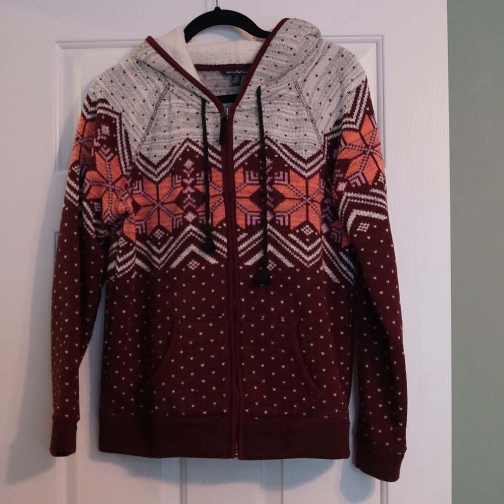 Cozy AE Zip Up Snowflake Hoodie